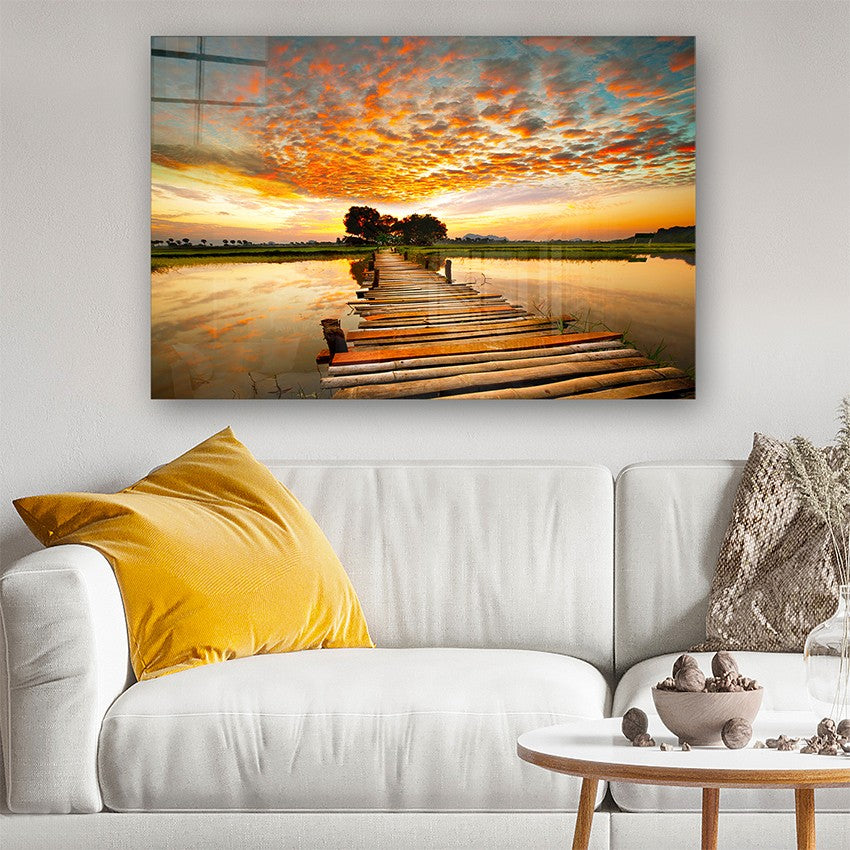 Quadro Decorativo em Vidro Temperado Multicolor 40x60cm - Arte Moderna para Parede