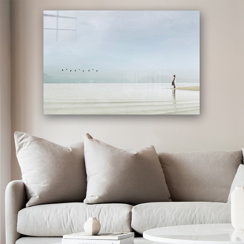 Quadro Decorativo em Vidro Temperado Multicolor 40x60cm - Arte Moderna para Parede