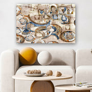 Quadro Decorativo em Vidro Temperado Multicolor 50x70cm - Arte Moderna para Parede