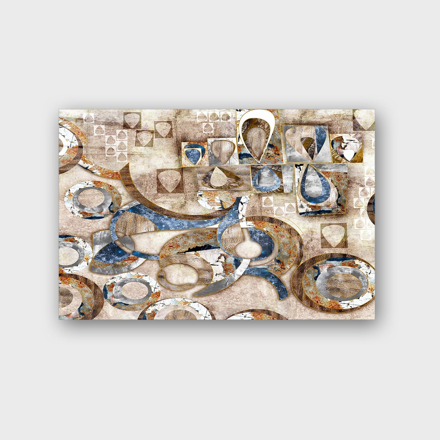 Quadro Decorativo em Vidro Temperado Multicolor 70x100cm - Arte Moderna para Parede