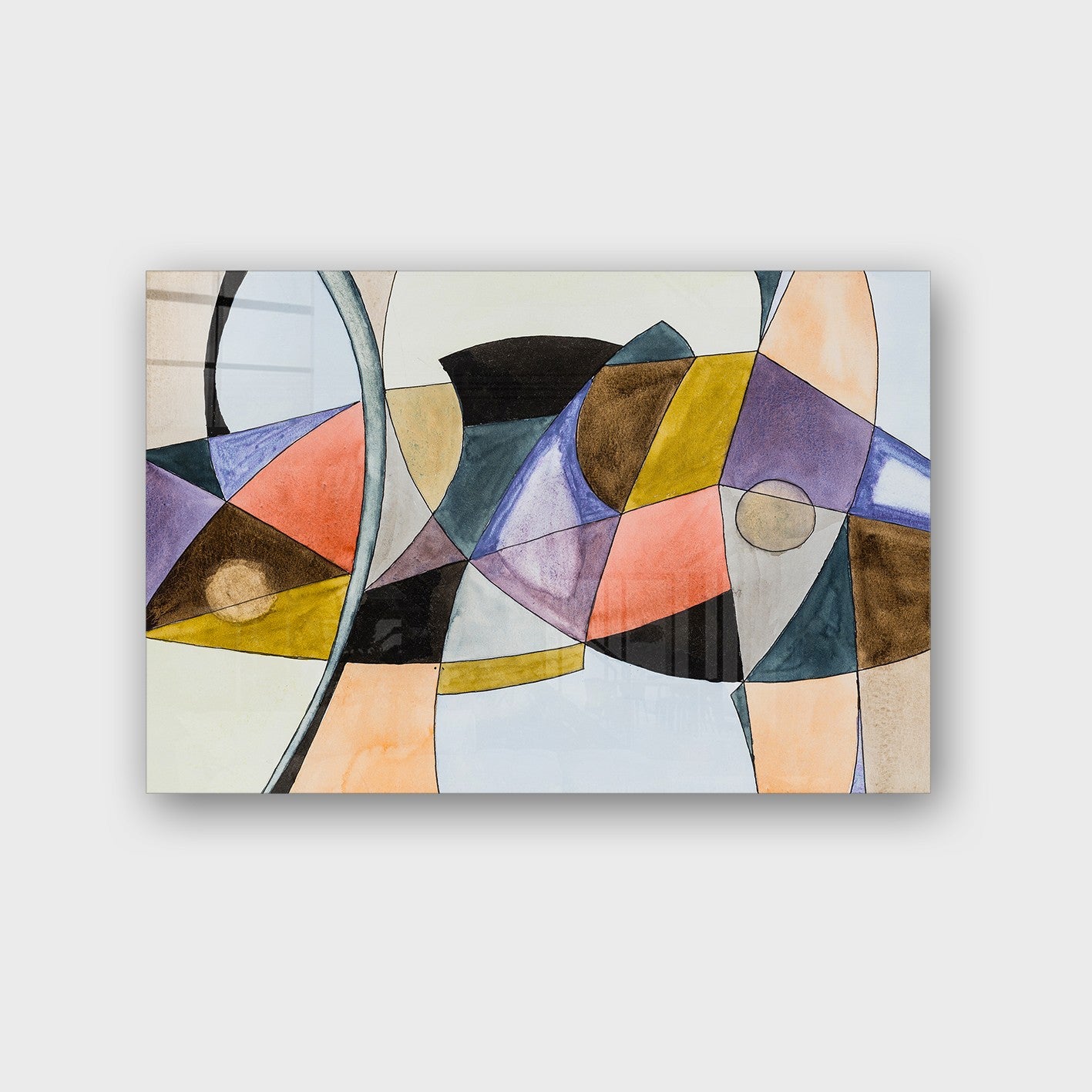 Quadro Decorativo em Vidro Temperado Multicolor 70x100cm - Arte Moderna para Parede