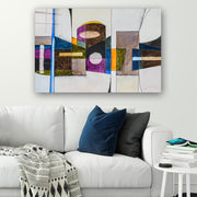 Quadro Decorativo em Vidro Temperado Multicolor 40x60cm - Arte Moderna para Parede