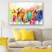 Quadro Decorativo em Vidro Temperado Multicolor 40x60cm - Arte Moderna para Parede