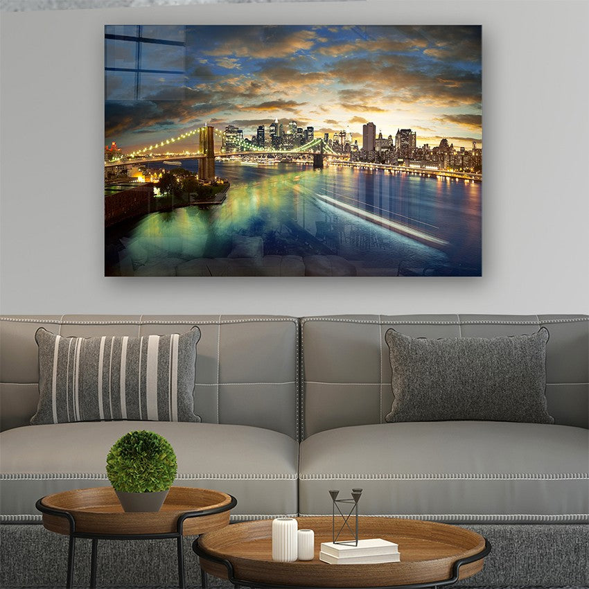 Quadro Decorativo em Vidro Temperado Multicolor 40x60cm - Arte Moderna para Parede