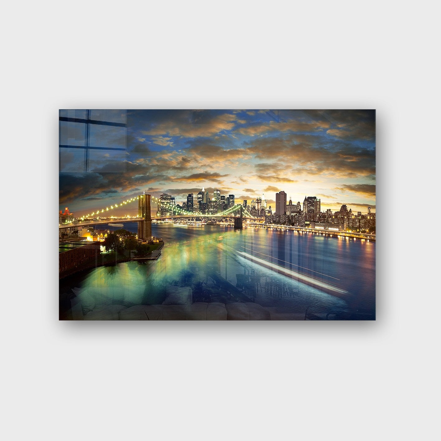 Quadro Decorativo em Vidro Temperado Multicolor 40x60cm - Arte Moderna para Parede