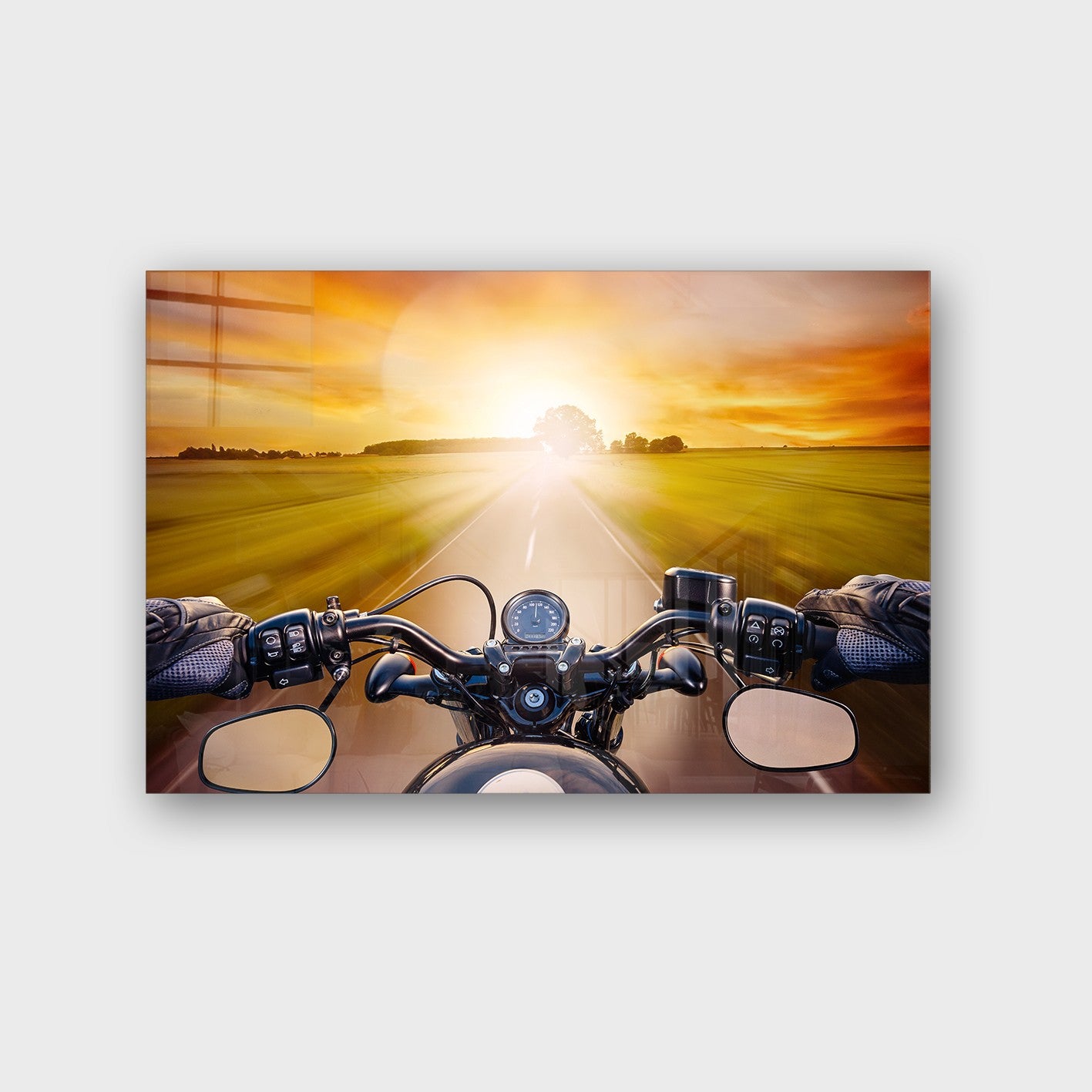 Quadro Decorativo em Vidro Temperado Multicolor 70x100cm - Arte Moderna para Parede