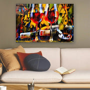 Quadro Decorativo em Vidro Temperado Multicolor 70x100cm - Arte Moderna para Parede