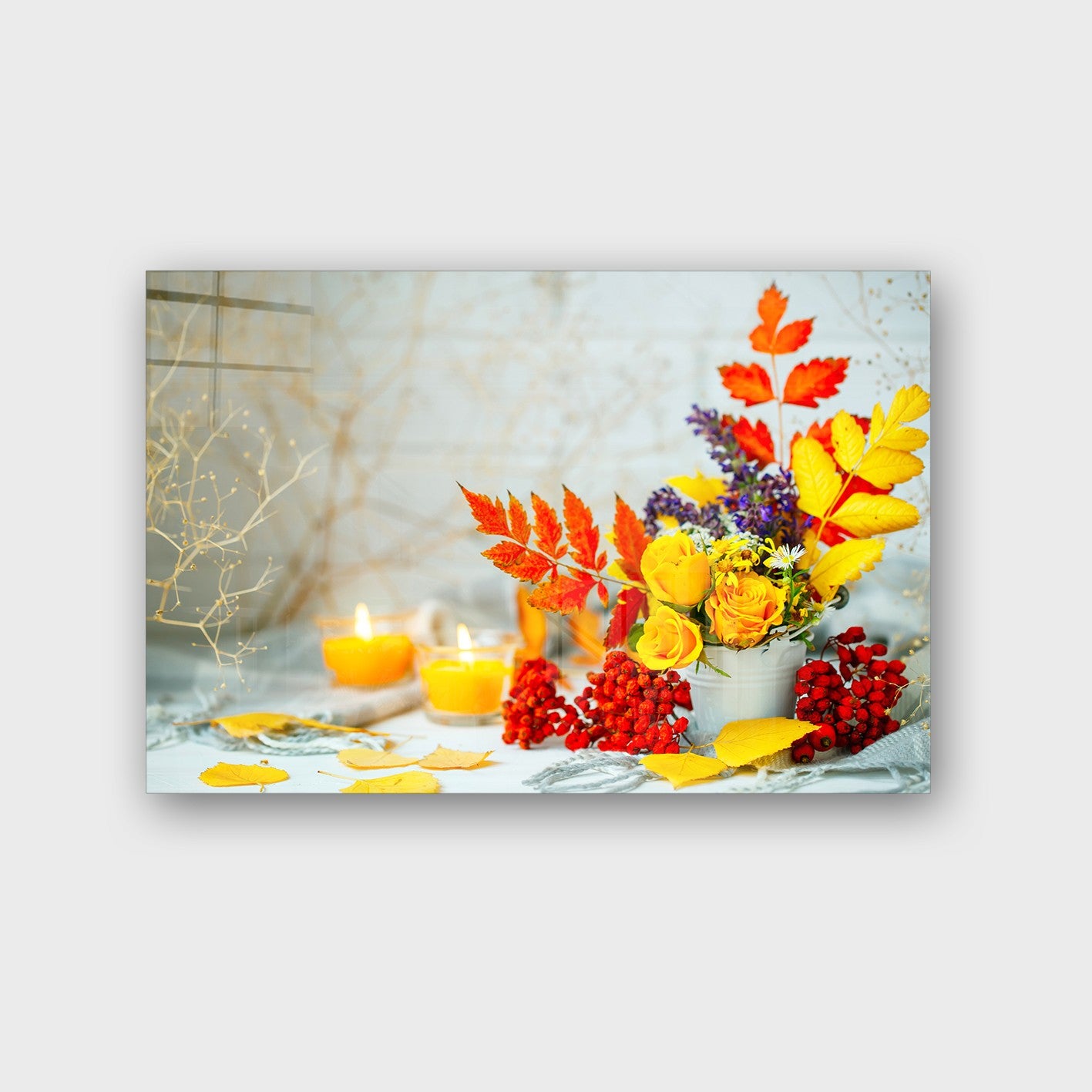 Quadro Decorativo em Vidro Temperado Multicolor 70x100cm - Arte Moderna para Parede