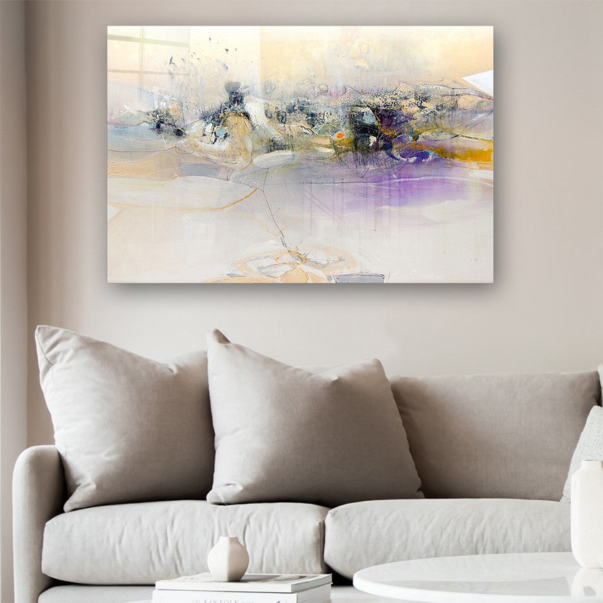 Quadro Decorativo em Vidro Temperado Multicolor 40x60cm - Arte Moderna para Parede