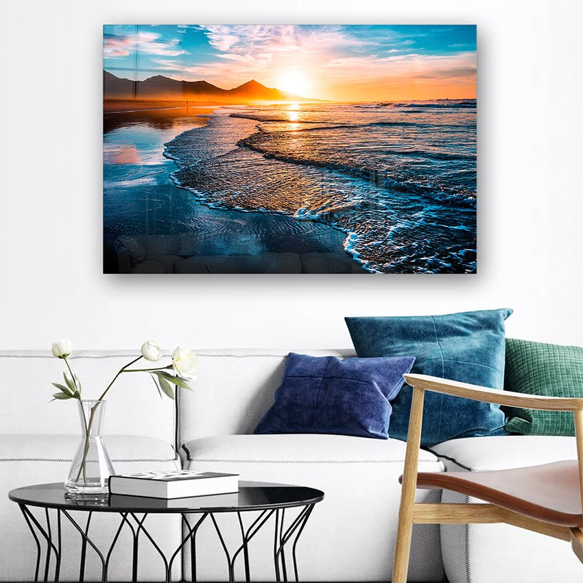 Quadro Decorativo em Vidro Temperado Multicolor 50x70cm - Arte Moderna para Parede