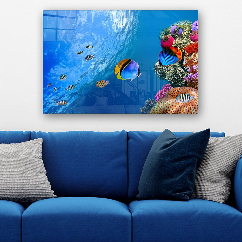 Quadro Decorativo em Vidro Temperado Multicolor 70x100cm - Arte Moderna para Parede