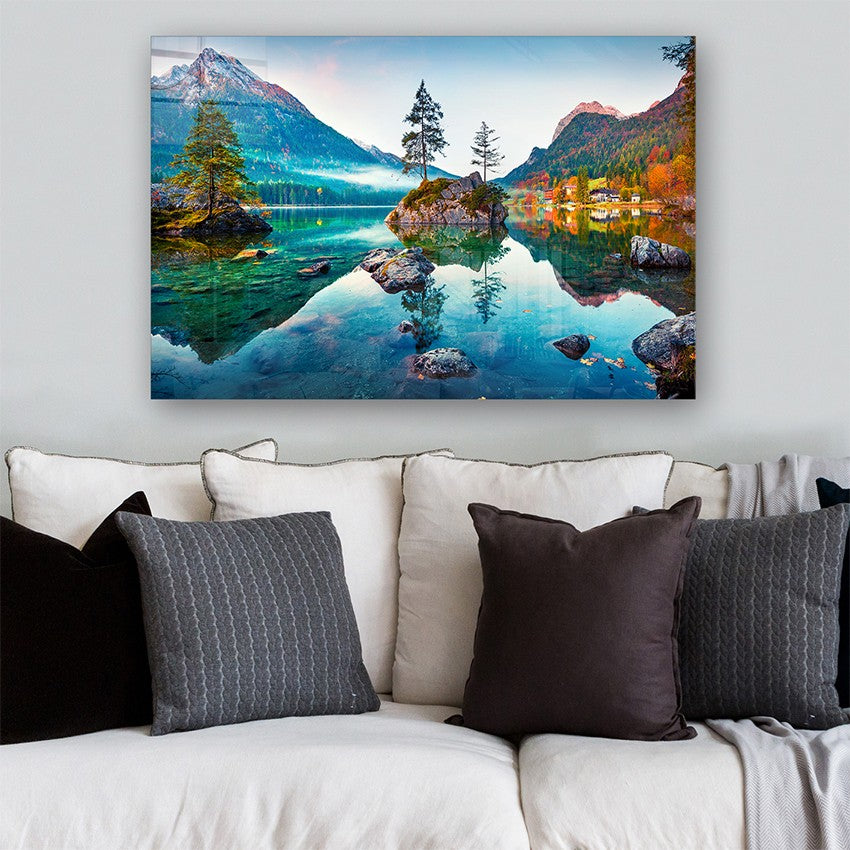 Quadro Decorativo em Vidro Temperado Multicolor 40x60cm - Arte Moderna para Parede