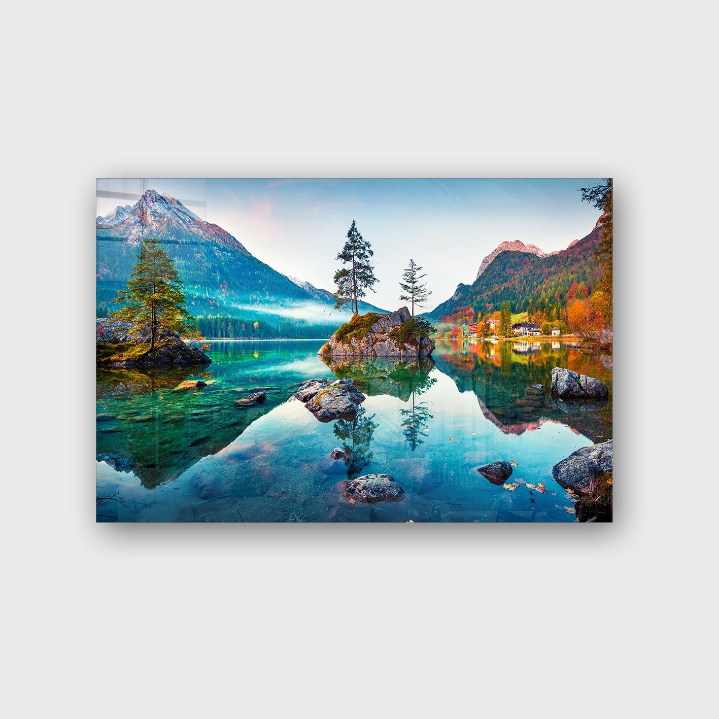 Quadro Decorativo em Vidro Temperado Multicolor 50x70cm - Arte Moderna para Parede