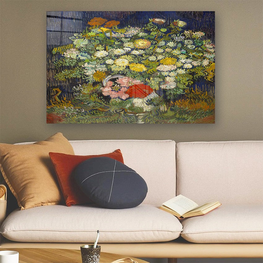 Quadro Decorativo em Vidro Temperado Multicolor 50x70cm - Arte Moderna para Parede