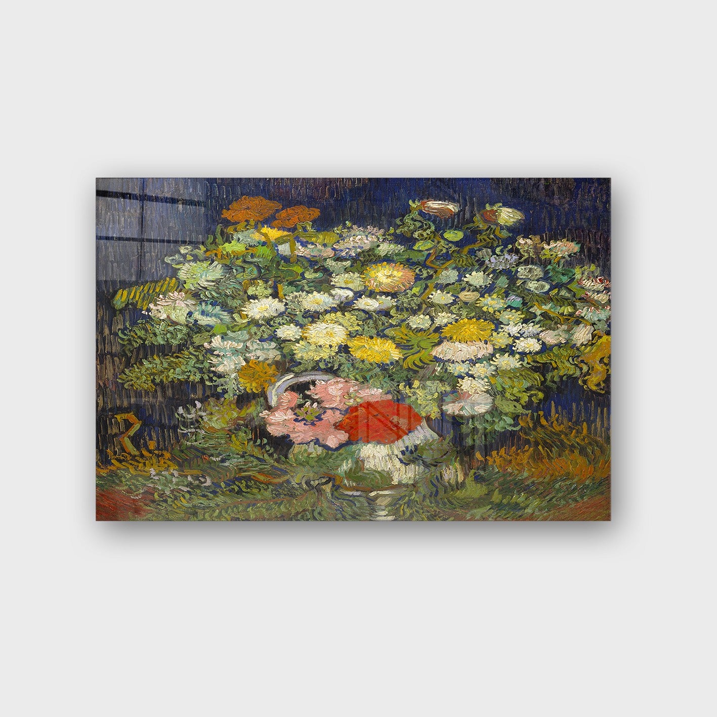 Quadro Decorativo em Vidro Temperado Multicolor 50x70cm - Arte Moderna para Parede