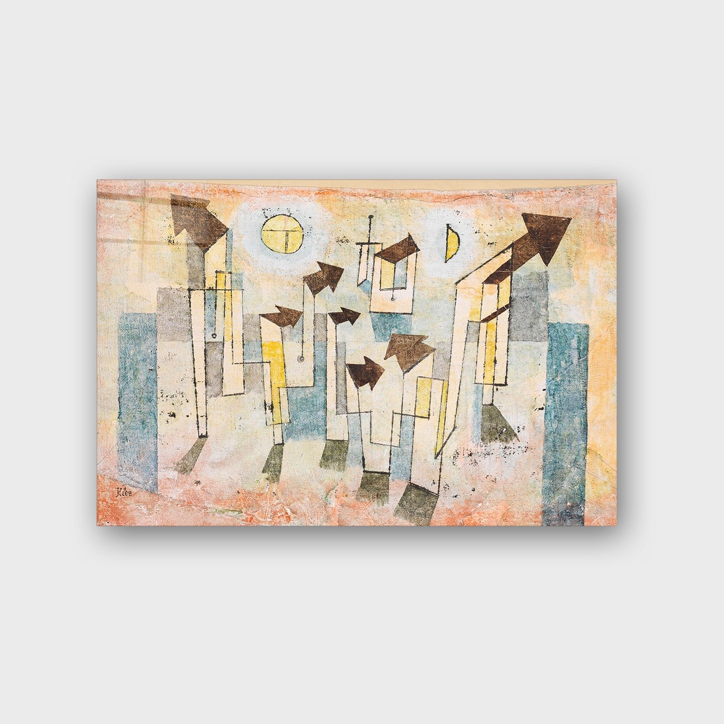 Quadro Decorativo em Vidro Temperado Multicolor 50x70cm - Arte Moderna para Parede