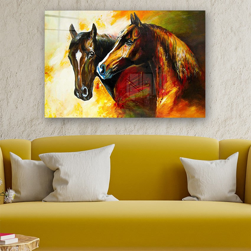 Quadro Decorativo em Vidro Temperado Multicolor 70x100cm - Arte Moderna para Parede