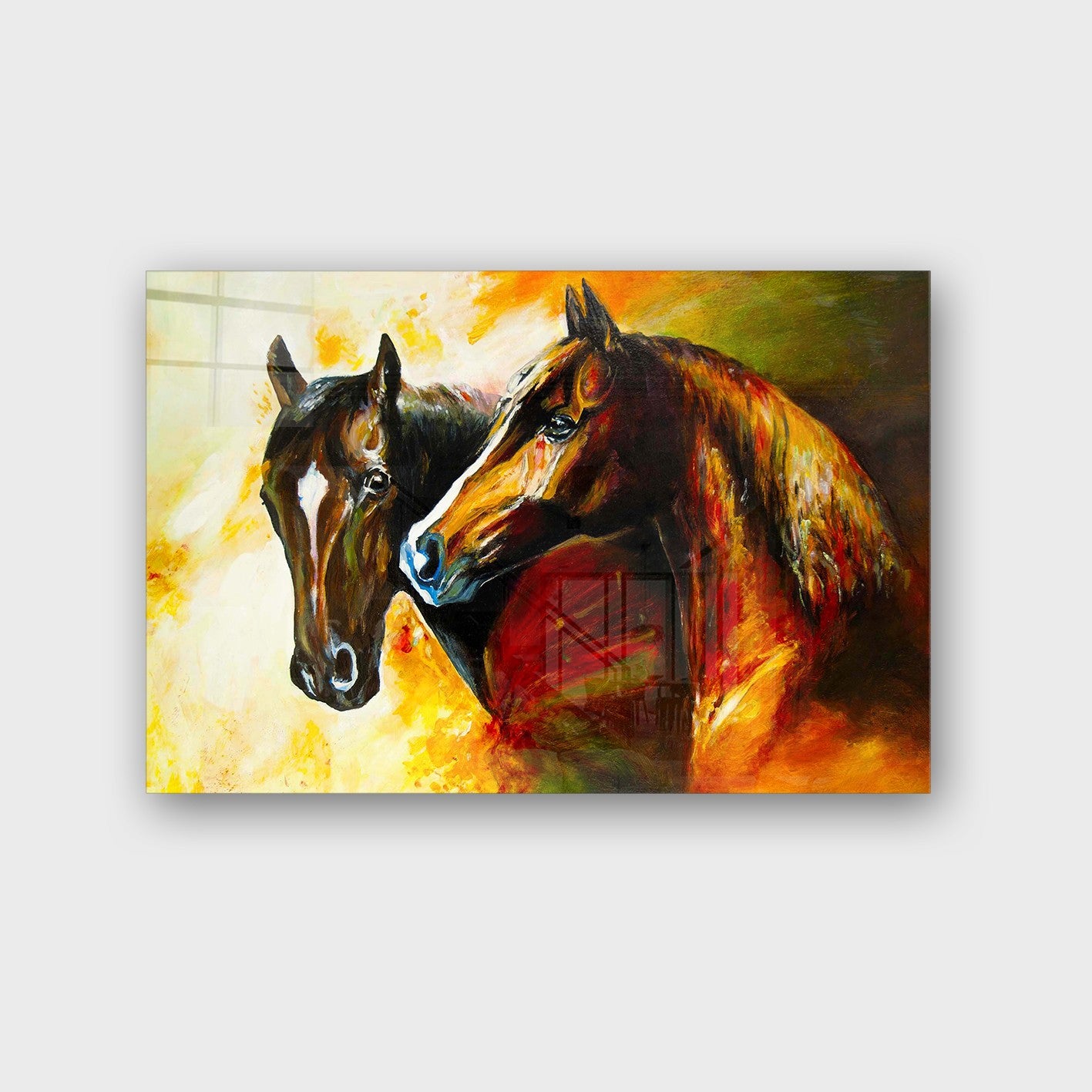 Quadro Decorativo em Vidro Temperado Multicolor 70x100cm - Arte Moderna para Parede