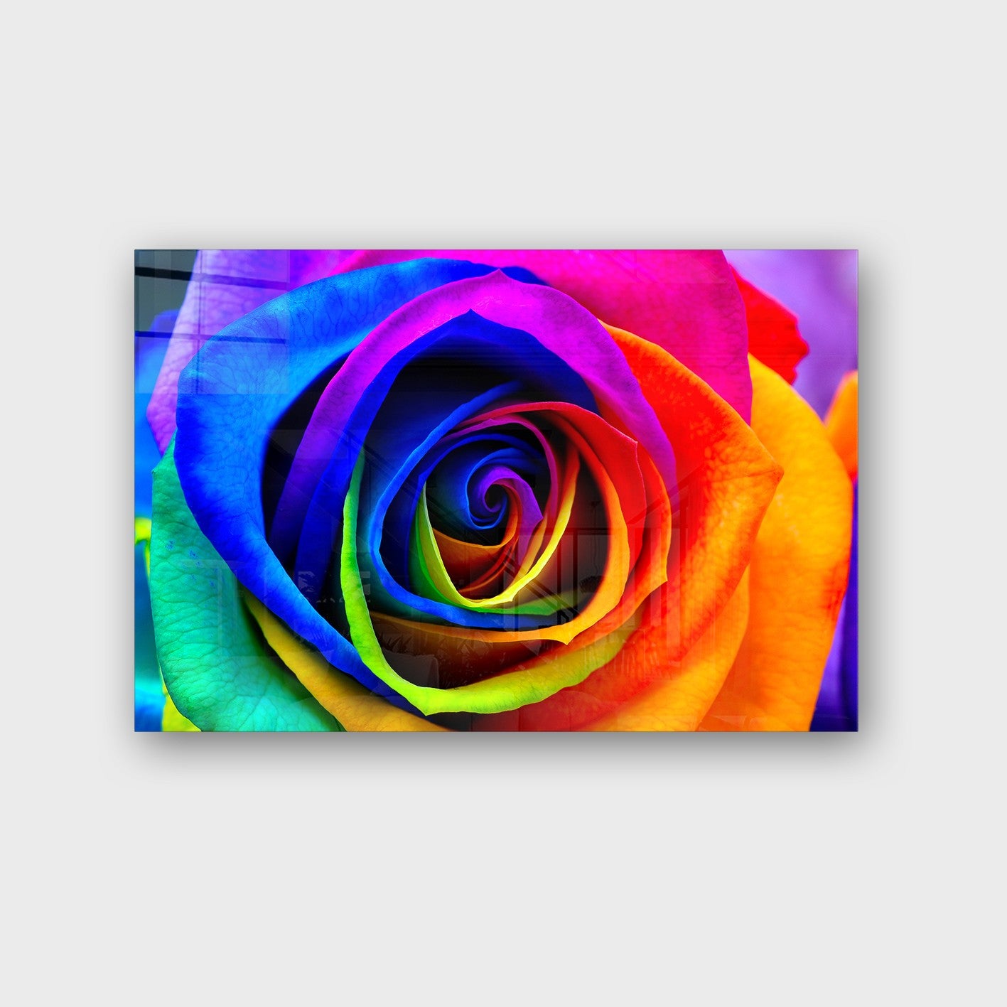 Quadro Decorativo em Vidro Temperado Multicolor 50x70cm - Arte Moderna para Parede