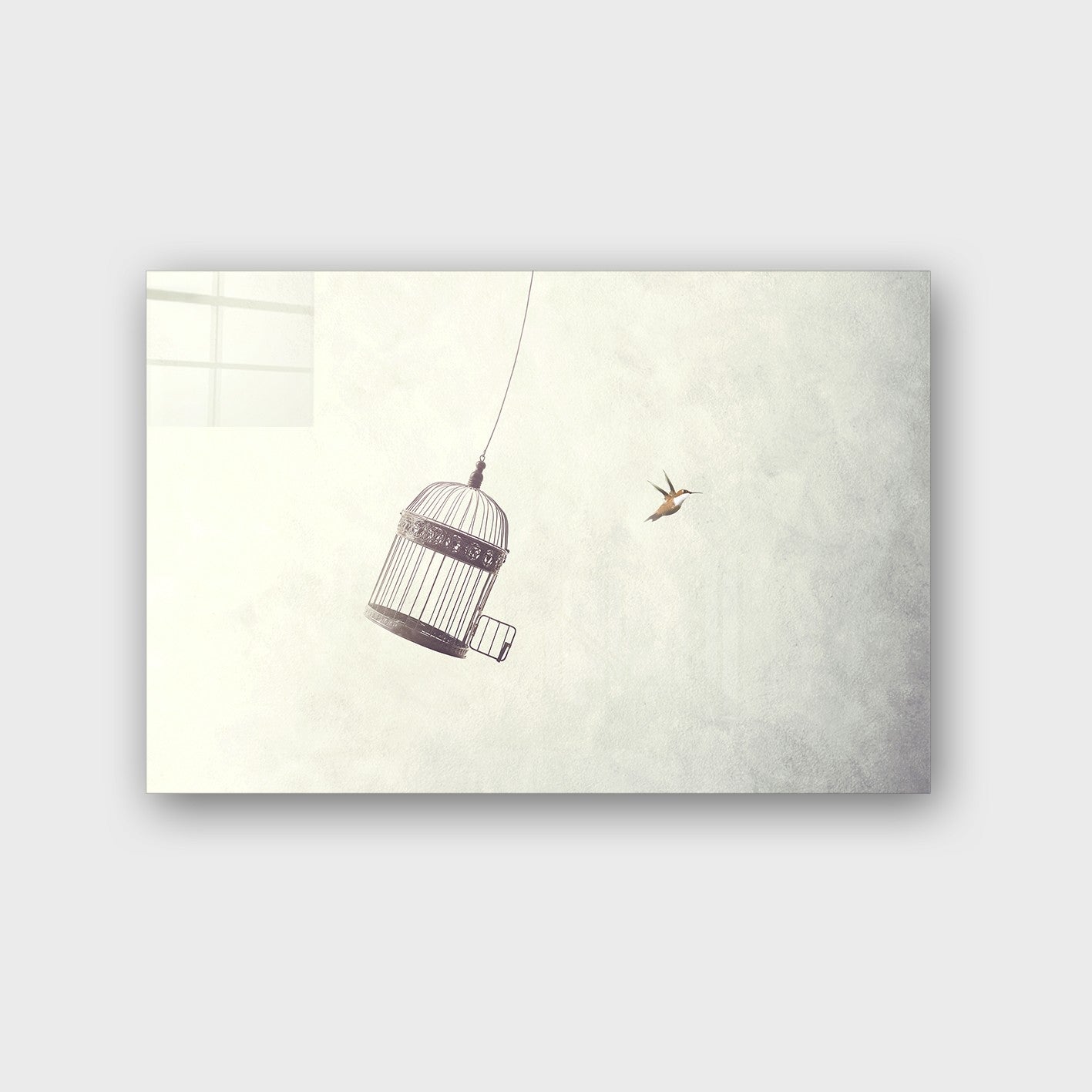 Quadro Decorativo em Vidro Temperado Multicolor 50x70cm - Arte Moderna para Parede