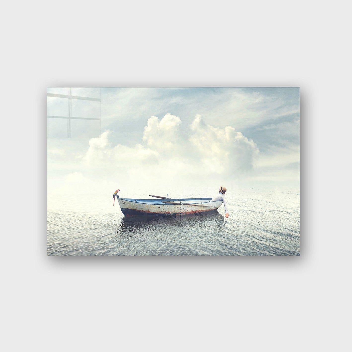 Quadro Decorativo em Vidro Temperado Multicolor 40x60cm - Arte Moderna para Parede