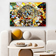 Quadro Decorativo em Vidro Temperado Multicolor 50x70cm - Arte Moderna para Parede