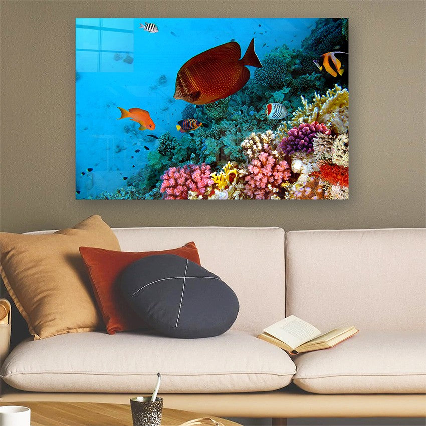 Quadro Decorativo em Vidro Temperado Multicolor 40x60cm - Arte Moderna para Parede