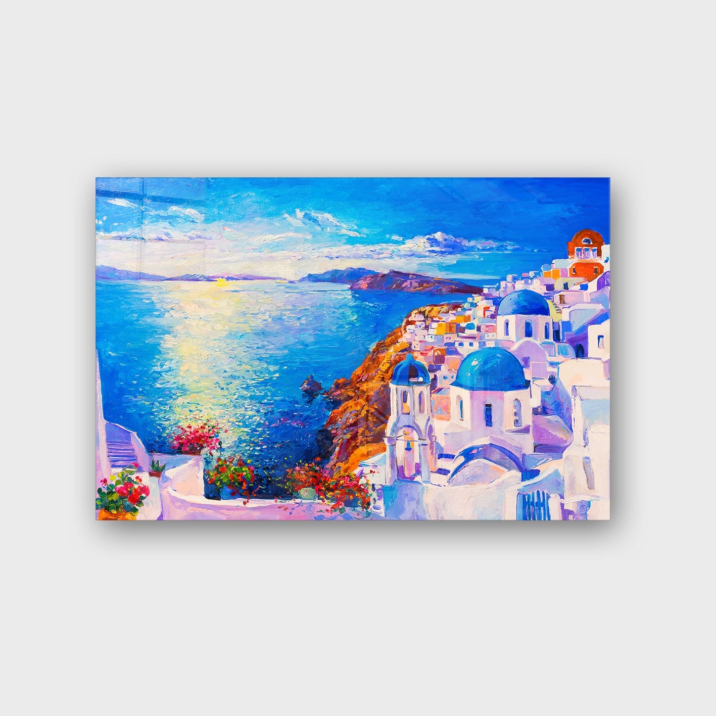 Quadro Decorativo em Vidro Temperado Multicolor 40x60cm - Arte Moderna para Parede