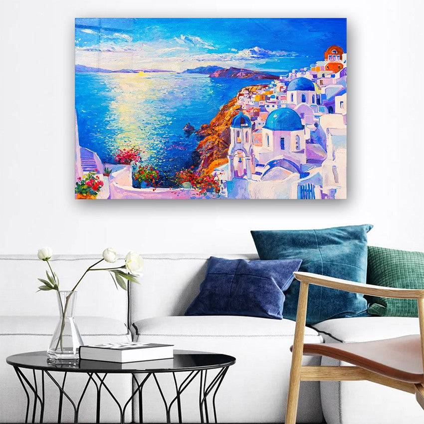 Quadro Decorativo em Vidro Temperado Multicolor 70x100cm - Arte Moderna para Parede