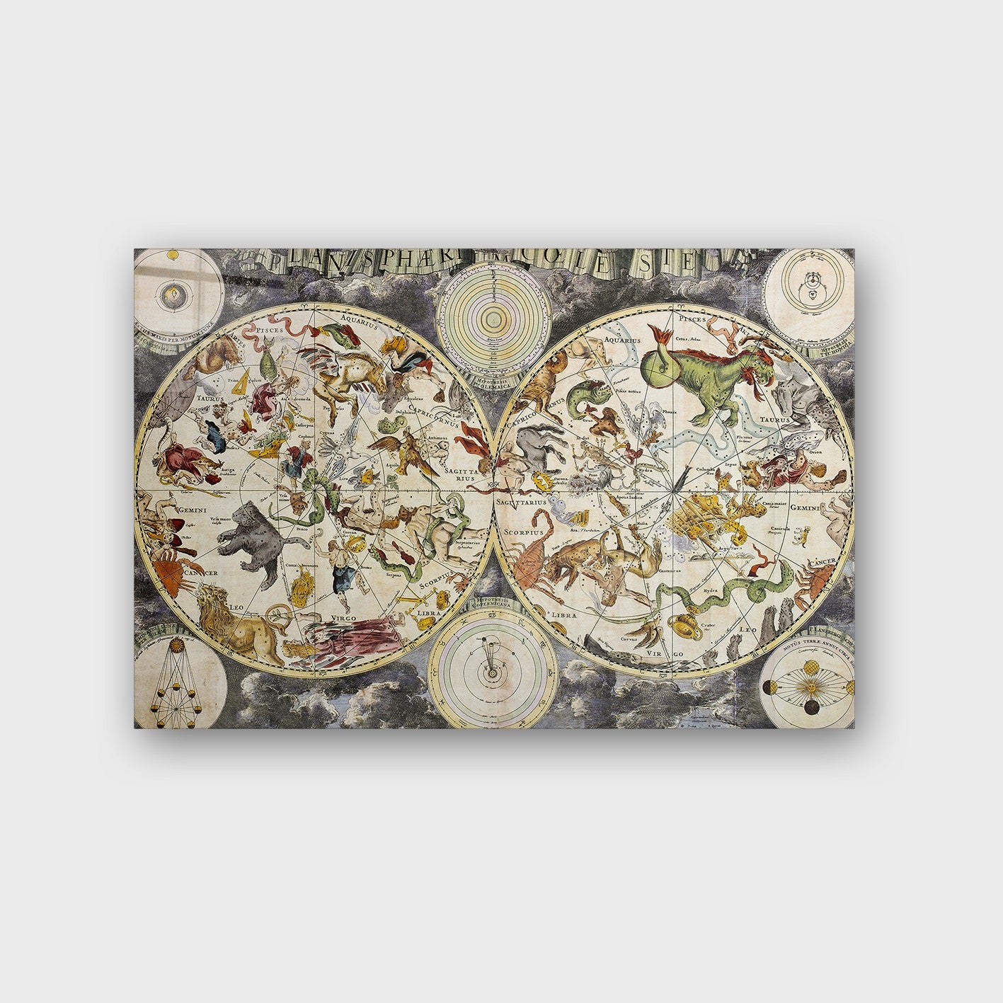 Quadro Decorativo em Vidro Temperado Multicolor 50x70cm - Arte Moderna para Parede