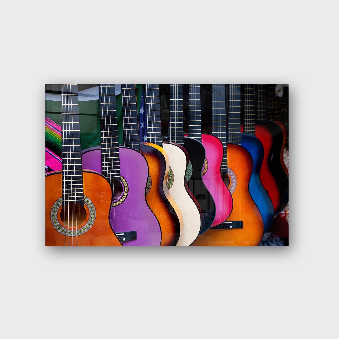 Quadro Decorativo em Vidro Temperado Multicolor 40x60cm - Arte Moderna para Parede