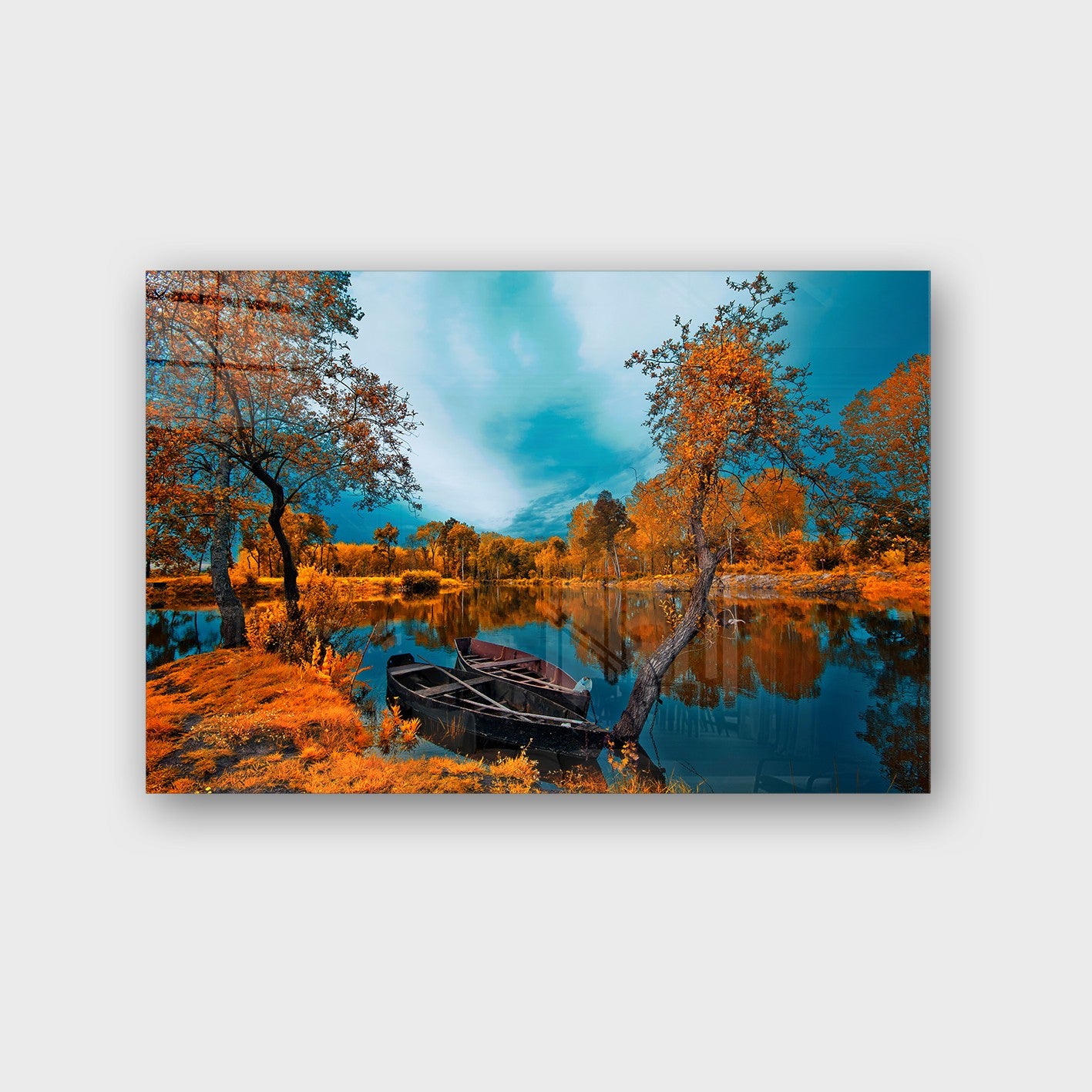 Quadro Decorativo em Vidro Temperado Multicolor 50x70cm - Arte Moderna para Parede