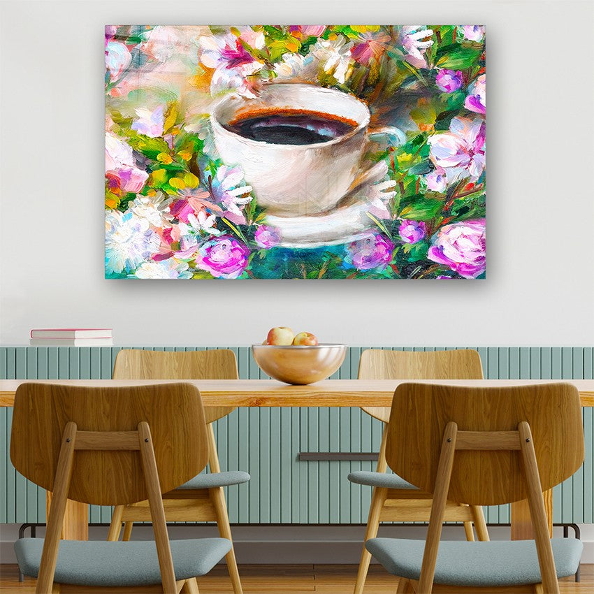 Quadro Decorativo em Vidro Temperado Multicolor 70x100cm - Arte Moderna para Parede