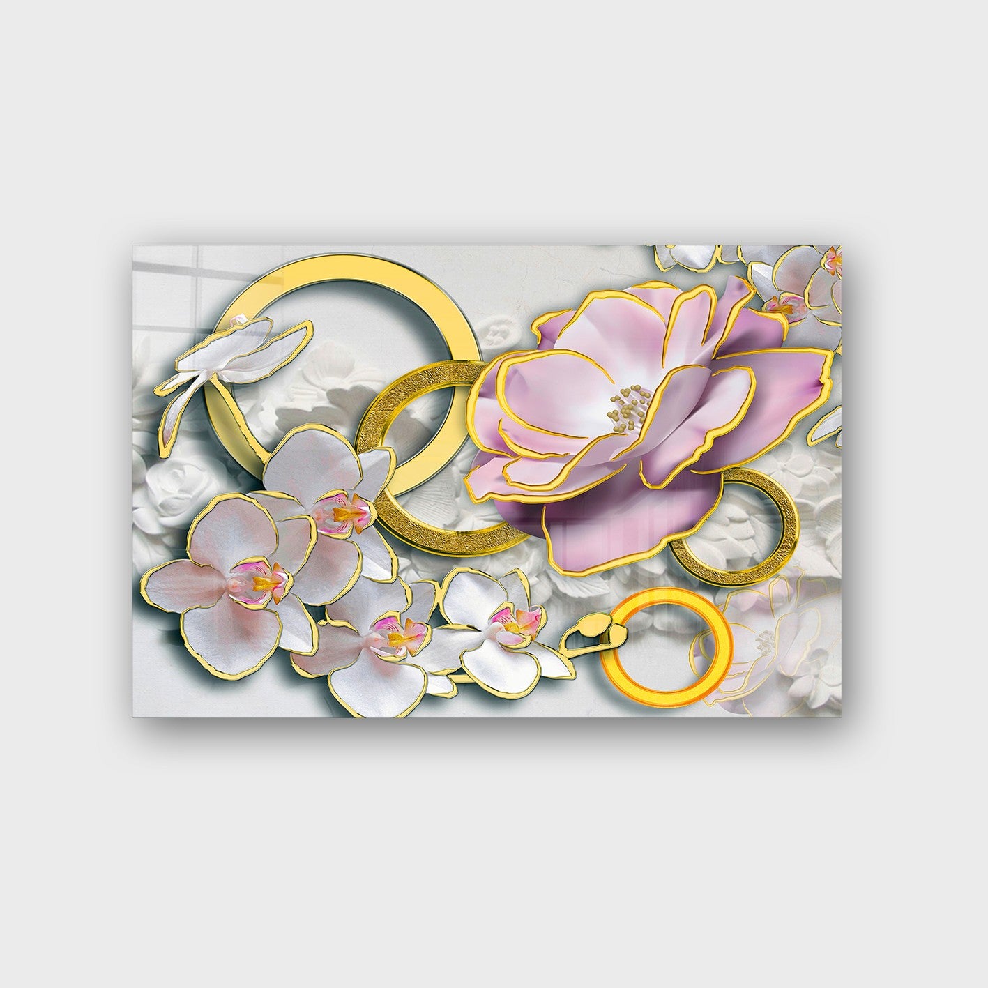 Quadro Decorativo em Vidro Temperado Multicolor 50x70cm - Arte Moderna para Parede