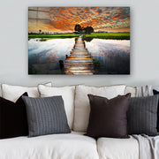 Quadro Decorativo em Vidro Temperado Multicolor 70x100cm - Arte Moderna para Parede