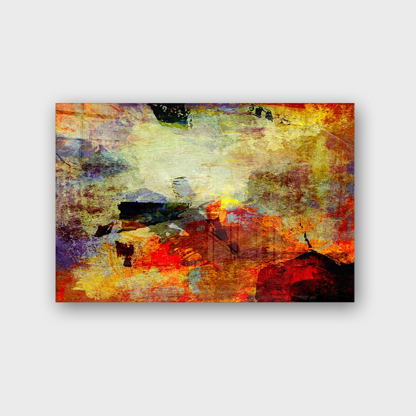 Quadro Decorativo em Vidro Temperado Multicolor 50x70cm - Arte Moderna para Parede