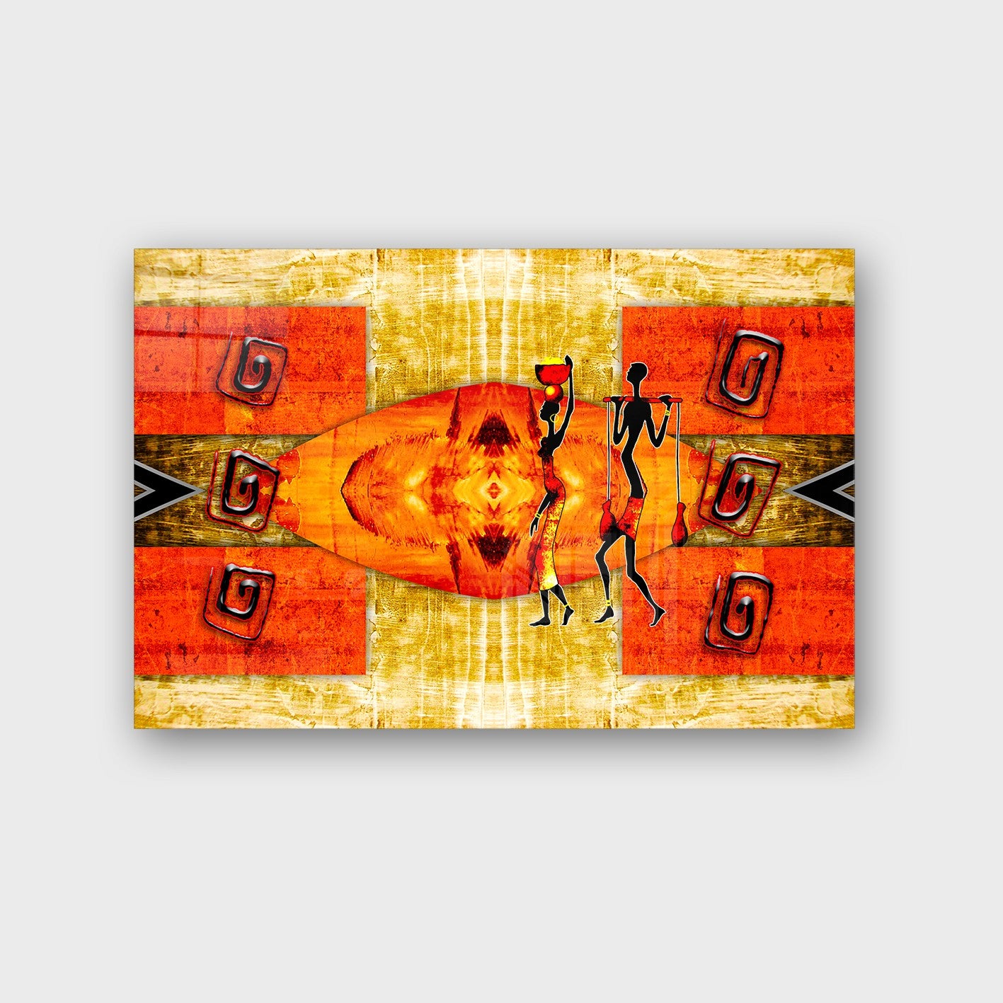 Quadro Decorativo em Vidro Temperado Multicolor 40x60cm - Arte Moderna para Parede