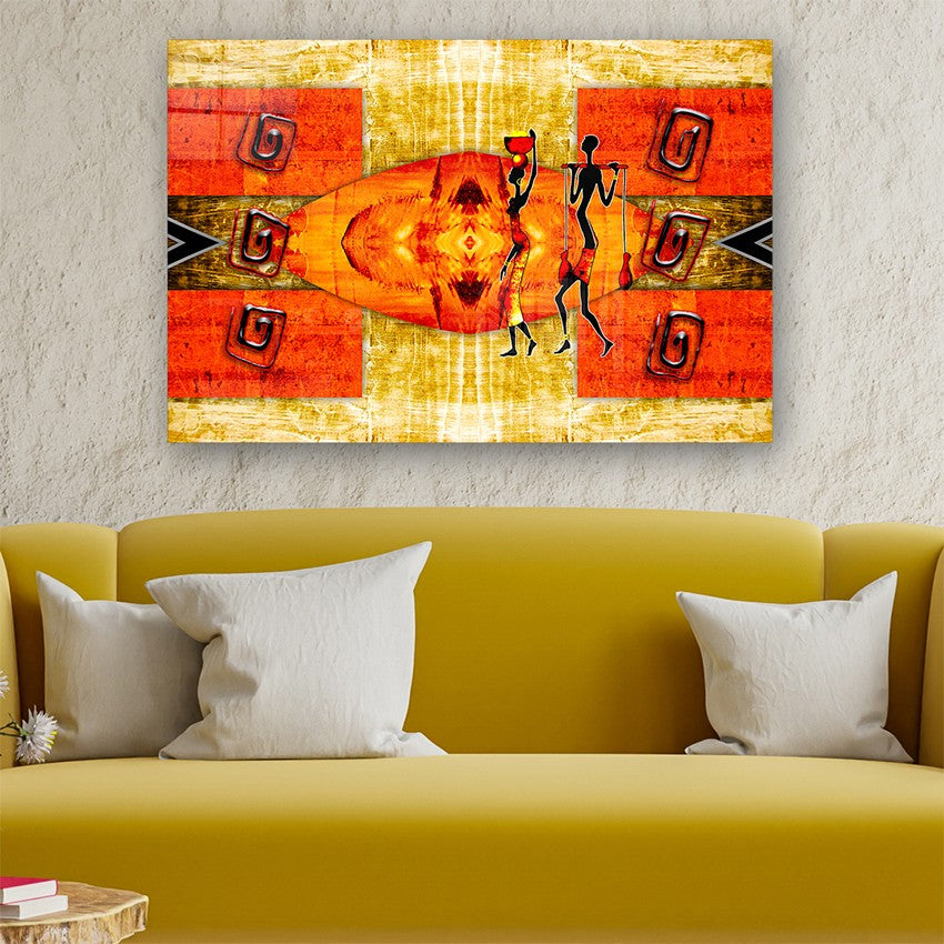 Quadro Decorativo em Vidro Temperado Multicolor 70x100cm - Arte Moderna para Parede