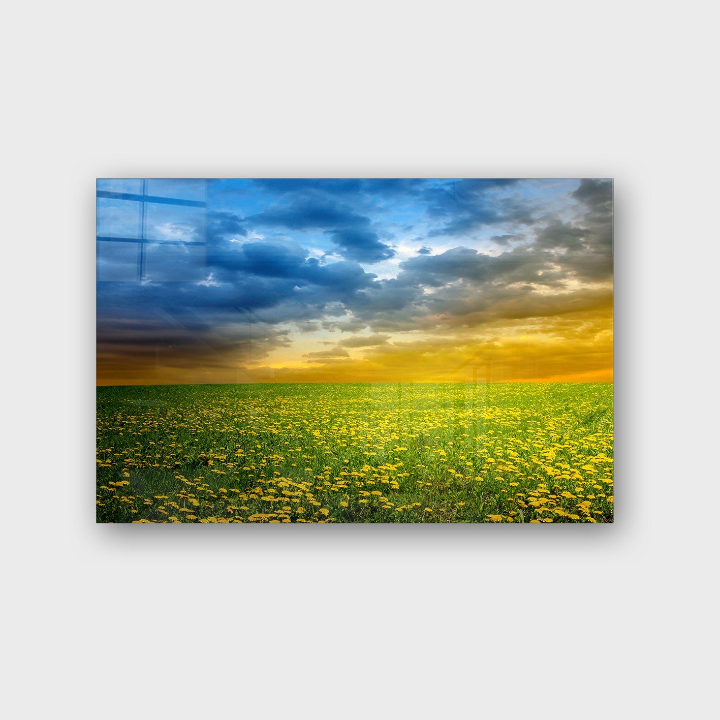 Quadro Decorativo em Vidro Temperado Multicolor 50x70cm - Arte Moderna para Parede