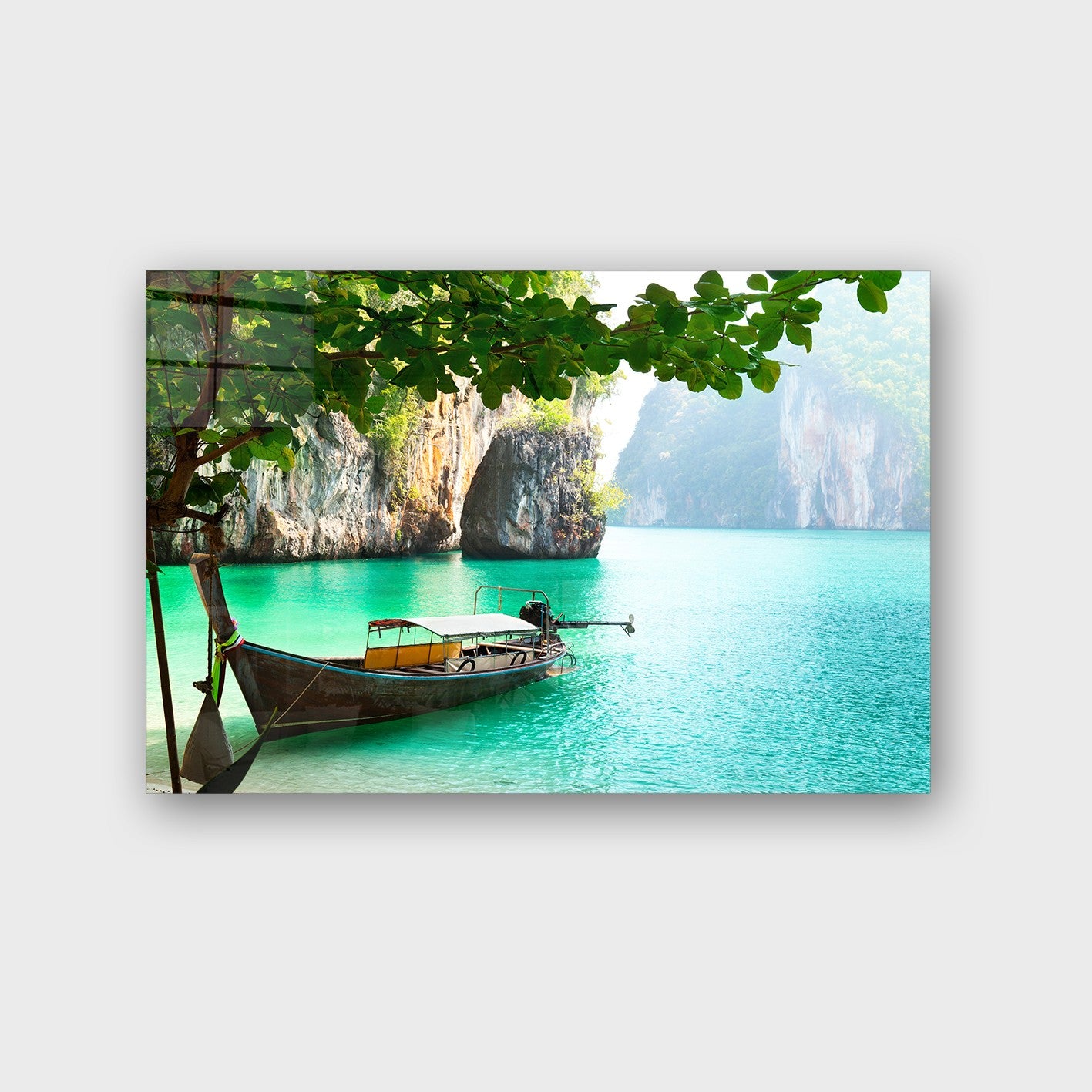 Quadro Decorativo em Vidro Temperado Multicolor 40x60cm - Arte Moderna para Parede