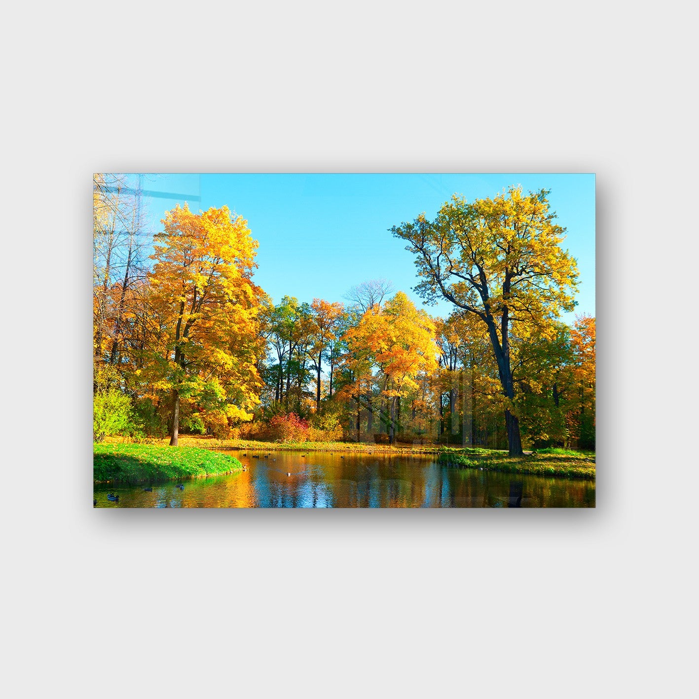 Quadro Decorativo em Vidro Temperado Multicolor 70x100cm - Arte Moderna para Parede