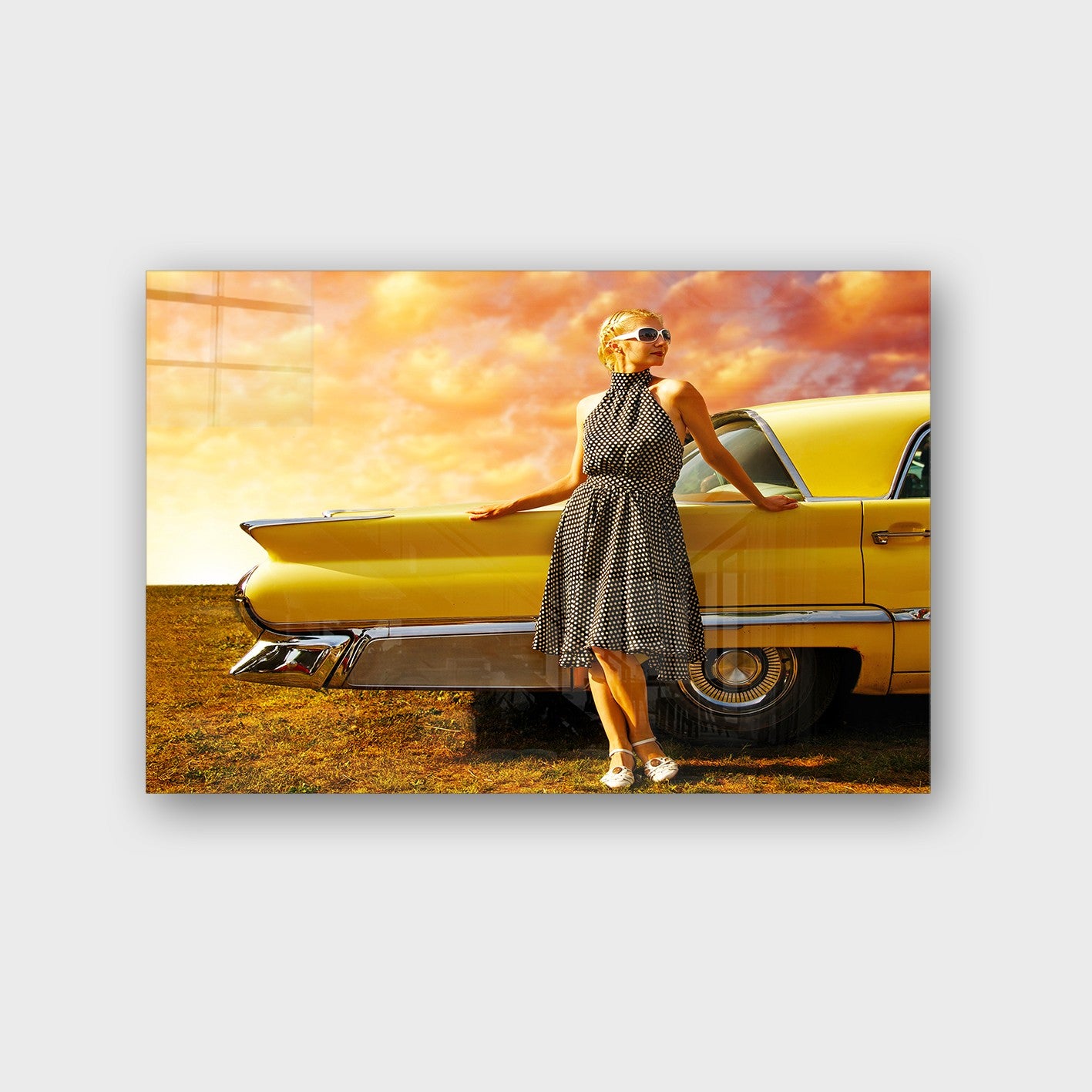 Quadro Decorativo em Vidro Temperado Multicolor 70x100cm - Arte Moderna para Parede