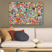 Quadro Decorativo em Vidro Temperado Multicolor 40x60cm - Arte Moderna para Parede