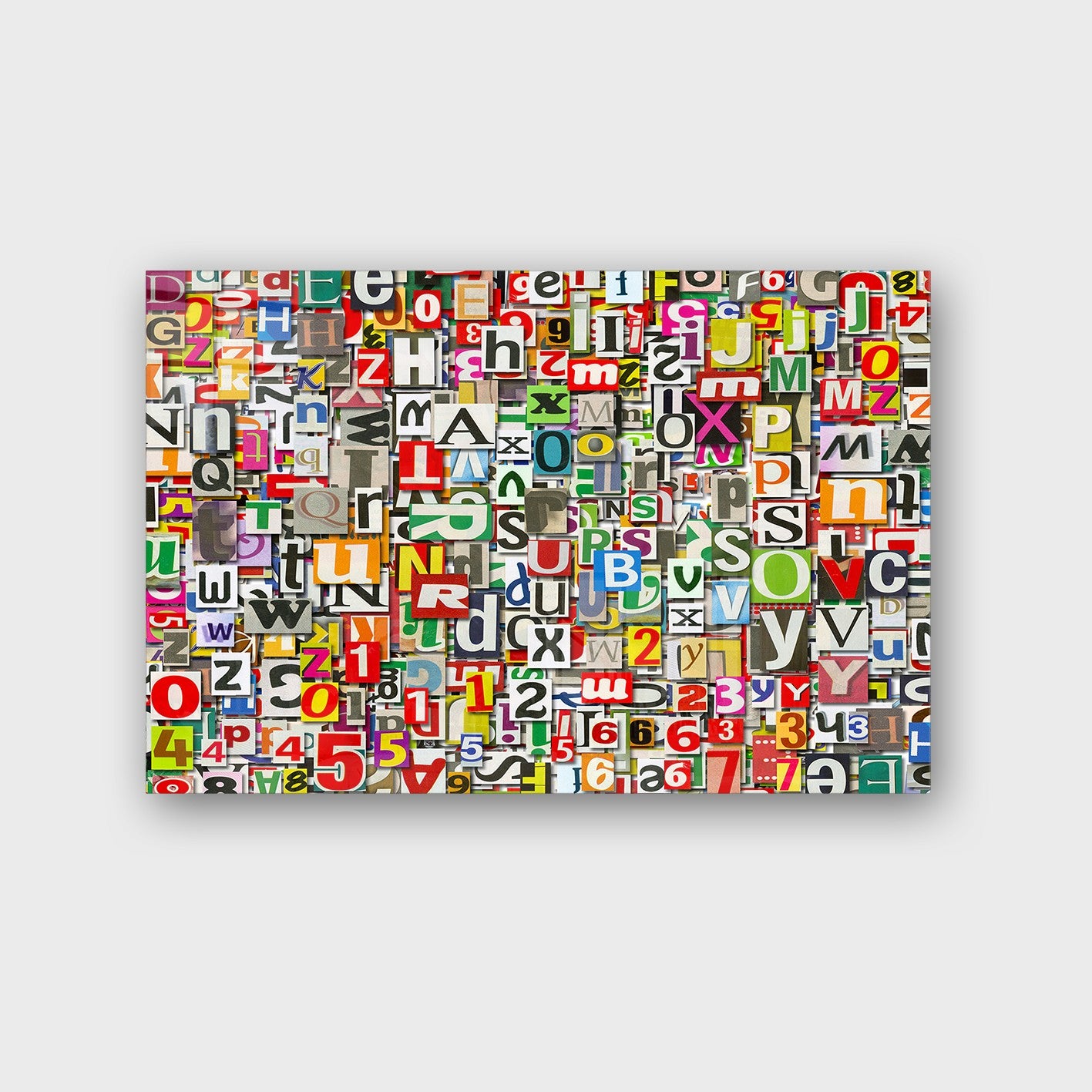 Quadro Decorativo em Vidro Temperado Multicolor 50x70cm - Arte Moderna para Parede