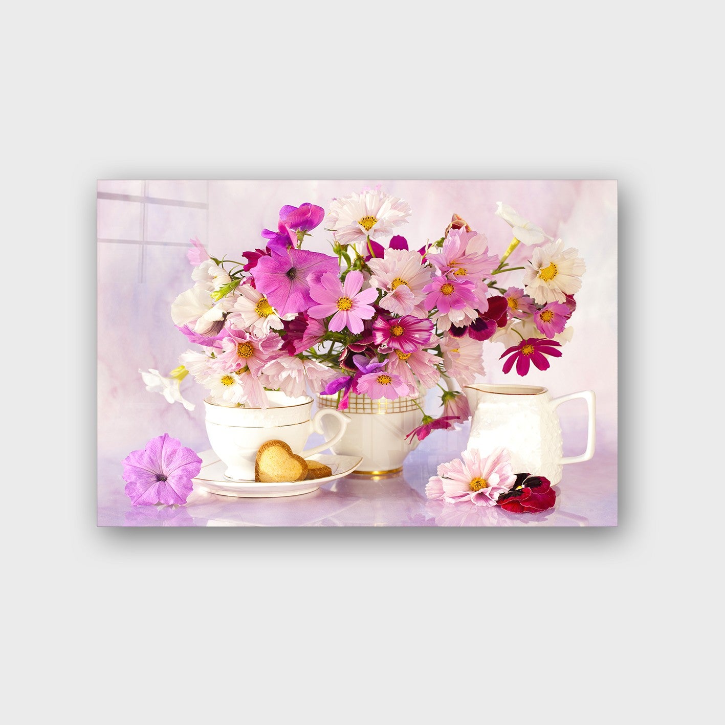 Quadro Decorativo em Vidro Temperado Multicolor 40x60cm - Arte Moderna para Parede