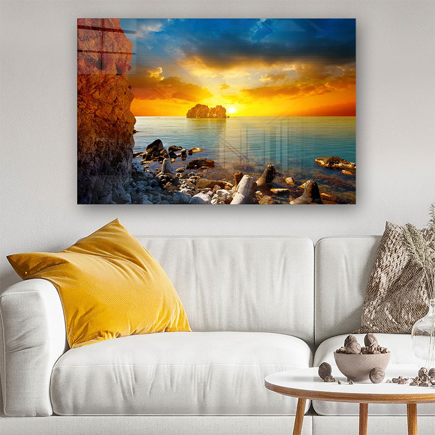 Quadro Decorativo em Vidro Temperado Multicolor 70x100cm - Arte Moderna para Parede