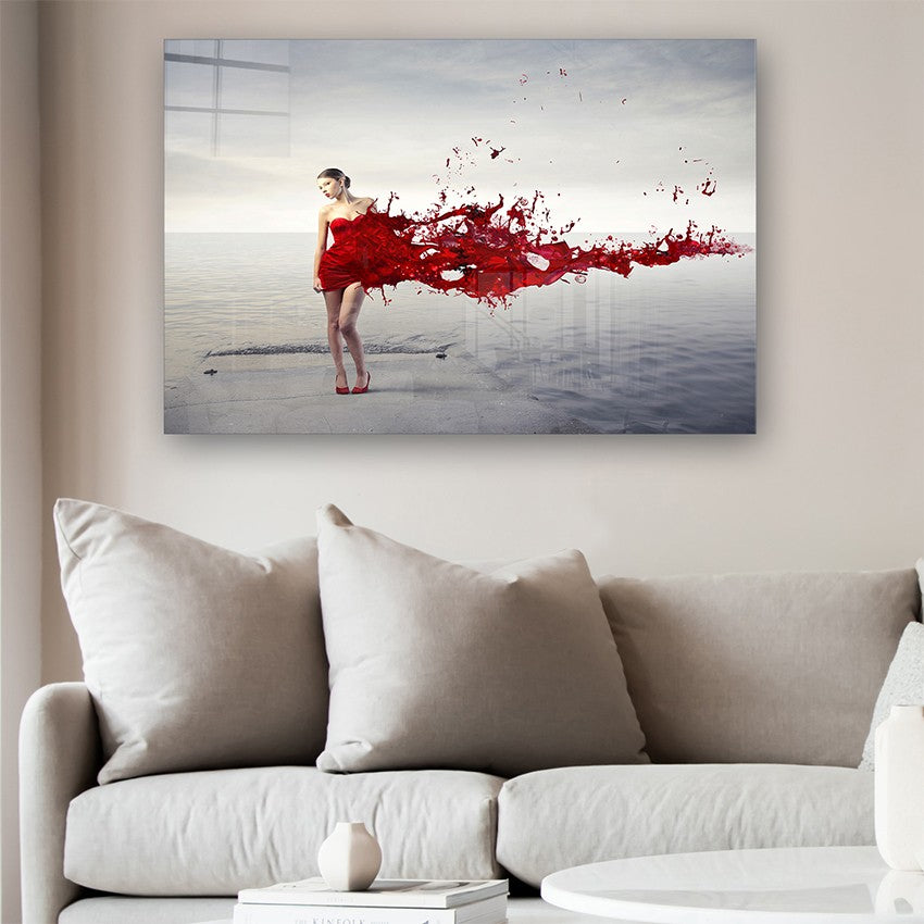 Quadro Decorativo em Vidro Temperado Multicolor 50x70cm - Arte Moderna para Parede