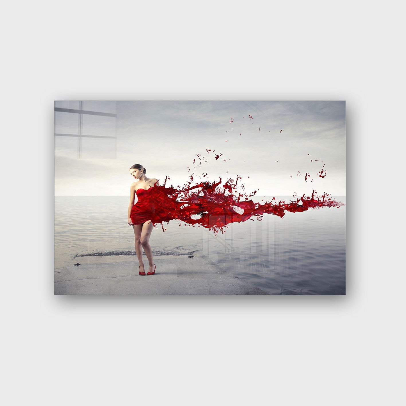 Quadro Decorativo em Vidro Temperado Multicolor 50x70cm - Arte Moderna para Parede