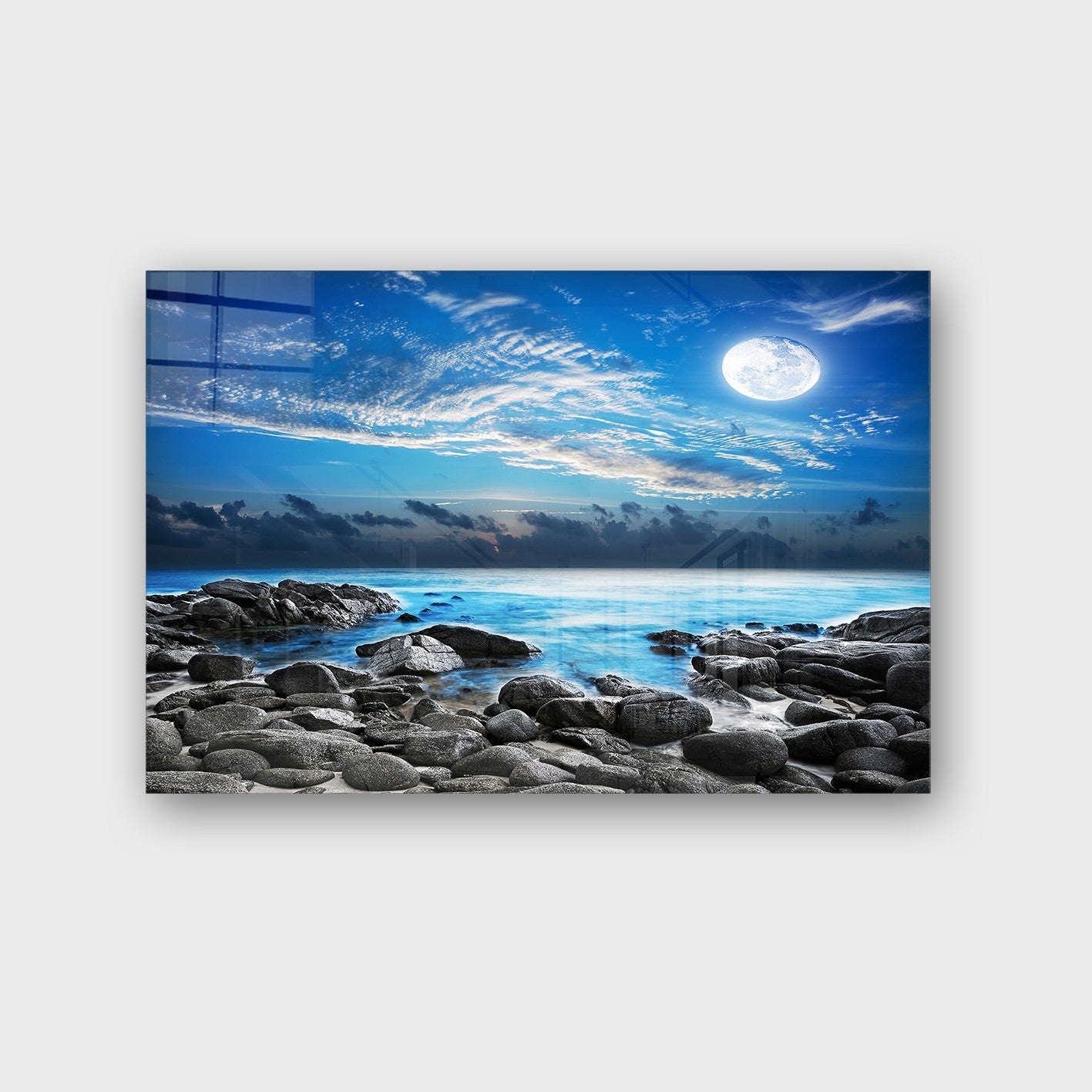 Quadro Decorativo em Vidro Temperado Multicolor 50x70cm - Arte Moderna para Parede