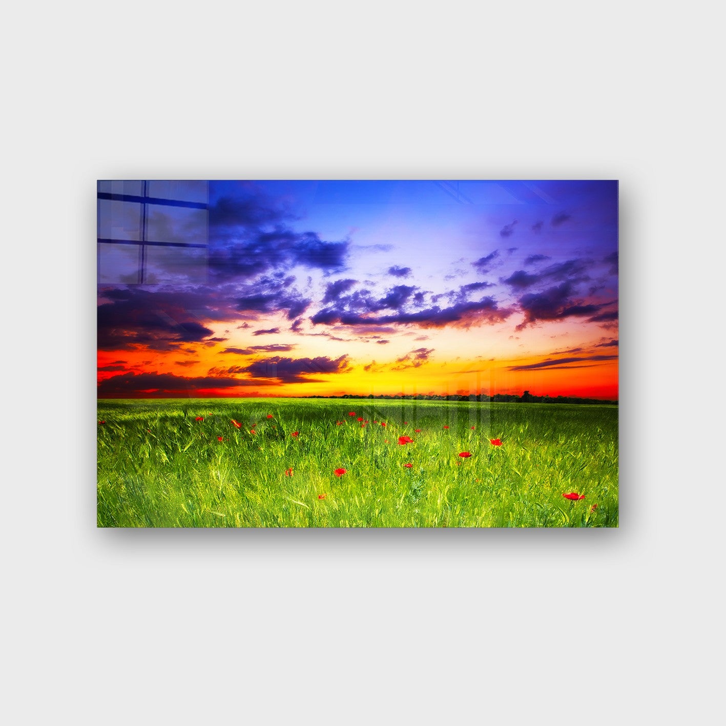 Quadro Decorativo em Vidro Temperado Multicolor 50x70cm - Arte Moderna para Parede